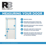 6573399  RELIABILT 32-in x 80-in Solid Core 3-panel Frosted glass Left Hand MDF Single Prehung Interior Door