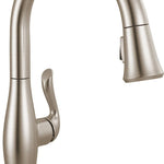 Delta Levette Stainless Steel Single Handle Deck-mount Pull-down Kitchen Faucet with Sprayer (Includes Deck Plate)
