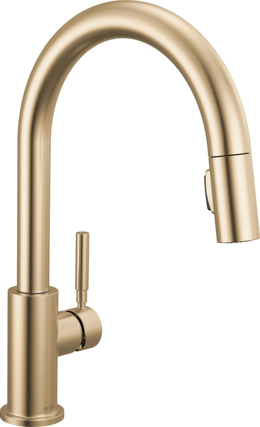 Delta Trask Gold Champagne Bronze Single Handle Deck-mount Pull-down Kitchen Faucet with Sprayer (Includes Deck Plate)