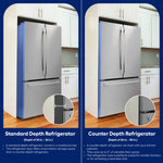 ZLINE KITCHEN & BATH Counter-Depth 22.5-cu ft 4 -Door 36-in Wide with Ice Maker (Fingerprint Resistant Stainless Steel)