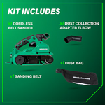 Metabo HPT 36-Volt Brushless Variable Speed Belt Cordless Sander with Dust Management, SB3608DAQ4M *JR2511, Retail: $169.00, FINAL PRICE: $79.99 + TAX