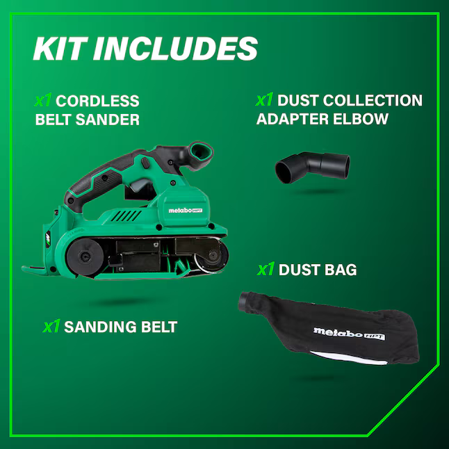 Metabo HPT 36-Volt Brushless Variable Speed Belt Cordless Sander with Dust Management, SB3608DAQ4M *JR2511, Retail: $169.00, FINAL PRICE: $79.99 + TAX
