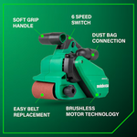 Metabo HPT 36-Volt Brushless Variable Speed Belt Cordless Sander with Dust Management, SB3608DAQ4M *JR2511, Retail: $169.00, FINAL PRICE: $79.99 + TAX