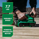 Metabo HPT 36-Volt Brushless Variable Speed Belt Cordless Sander with Dust Management, SB3608DAQ4M *JR2511, Retail: $169.00, FINAL PRICE: $79.99 + TAX