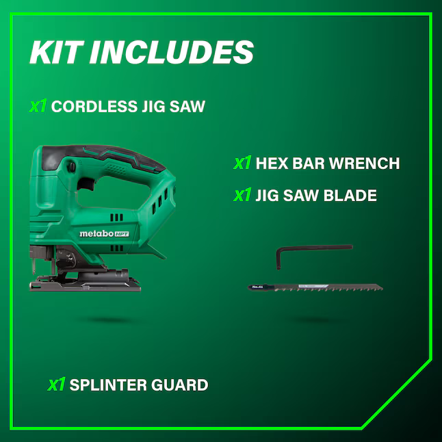 Metabo HPT 18-volt Variable Speed Keyless Cordless Jigsaw (Battery Not Included), CJ 18DA Q4 *HD2507, Retail: $99.00, FINAL PRICE: $49.99 + TAX