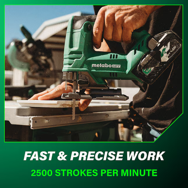 Metabo HPT 18-volt Variable Speed Keyless Cordless Jigsaw (Battery Not Included), CJ 18DA Q4 *HD2507, Retail: $99.00, FINAL PRICE: $49.99 + TAX