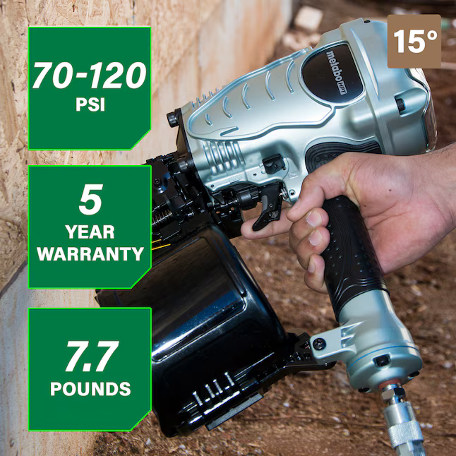 Metabo HPT 3.5-in 15-Degree Pneumatic Clip Head/Roundhead Framing Nailer, NV90AGSM *HD2507, Retail: $319.00, FINAL PRICE: $199.99 + TAX