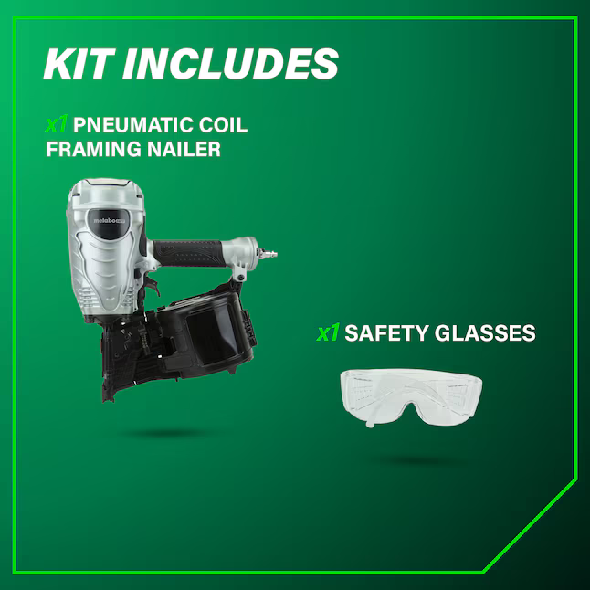 Metabo HPT 3.5-in 15-Degree Pneumatic Clip Head/Roundhead Framing Nailer, NV90AGSM *HD2507, Retail: $319.00, FINAL PRICE: $199.99 + TAX