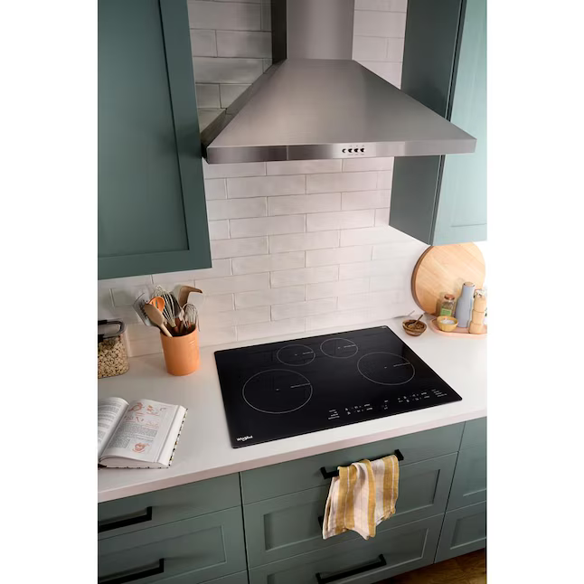 Whirlpool WipeClean 30-in 4 burners Black Induction Cooktop, WCIT6030SB *HD2509, Retail: $1,949.00, FINAL PRICE: $699.99 + TAX