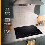 Whirlpool WipeClean 30-in 4 burners Black Induction Cooktop, WCIT6030SB *HD2509, Retail: $1,949.00, FINAL PRICE: $699.99 + TAX