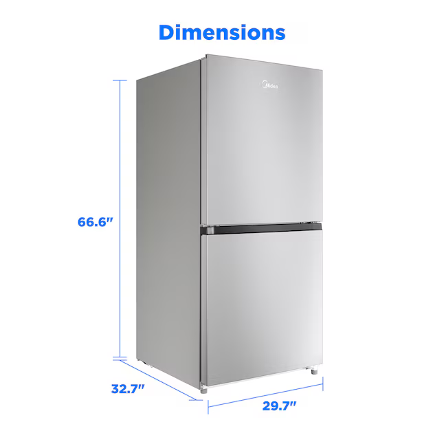 Midea 50/50 Flex 3 Way Convertible Upright Freezer/Refrigerator 20-cu ft Garage Ready Frost-free Upright Freezer ( Stainless Steel ) ENERGY STAR Certified