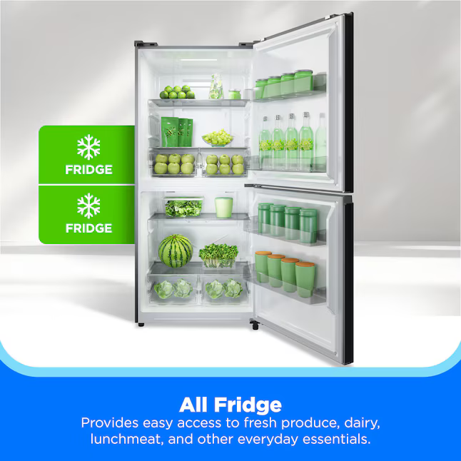 Midea 50/50 Flex 3 Way Convertible Upright Freezer/Refrigerator 20-cu ft Garage Ready Frost-free Upright Freezer ( Stainless Steel ) ENERGY STAR Certified