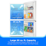 Midea 50/50 Flex 3 Way Convertible Upright Freezer/Refrigerator 20-cu ft Garage Ready Frost-free Upright Freezer ( Stainless Steel ) ENERGY STAR Certified