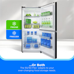 Midea 50/50 Flex 3 Way Convertible Upright Freezer/Refrigerator 20-cu ft Garage Ready Frost-free Upright Freezer ( Stainless Steel ) ENERGY STAR Certified