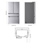 LG Counter-Depth 25.5-cu ft 4-Door 36-in Smart Compatible French Door Refrigerator with Ice Maker with Water Dispenser (PrintProof Stainless Steel), LF26C8210S *JR2510, Retail: $3,499.00, FINAL PRICE: $1,699.99 + TAX