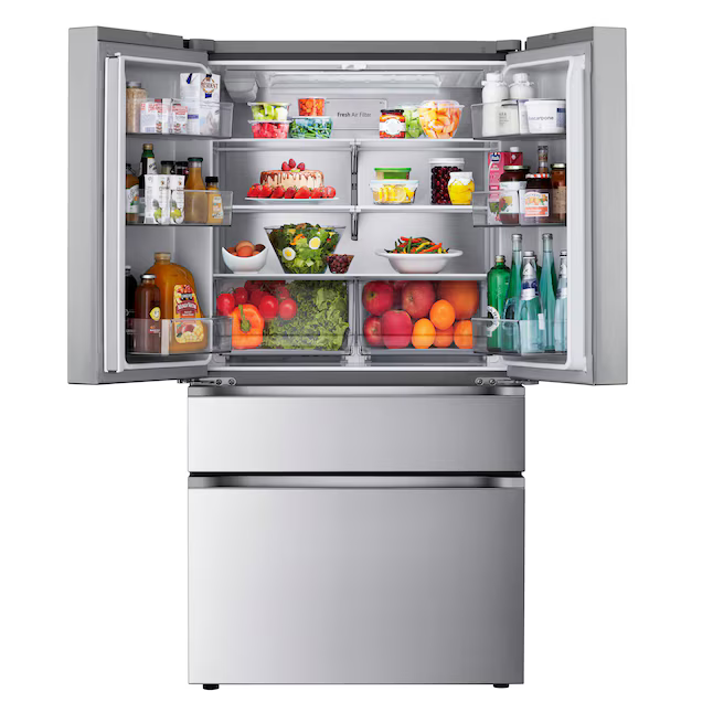 LG Counter-Depth 25.5-cu ft 4-Door 36-in Smart Compatible French Door Refrigerator with Ice Maker with Water Dispenser (PrintProof Stainless Steel), LF26C8210S *JR2510, Retail: $3,499.00, FINAL PRICE: $1,699.99 + TAX