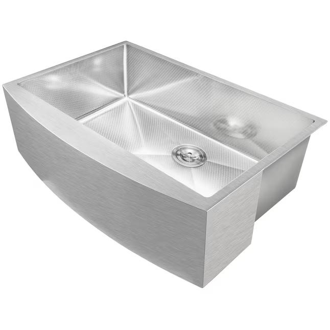 AKDY HEX Farmhouse apron front 33-in x 20-in Stainless Steel Single Bowl Kitchen Sink, KS0515-KF9 *HD2507, Retail: $399.99, FINAL PRICE: $219.99 + TAX