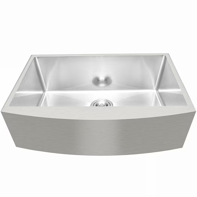 AKDY HEX Farmhouse apron front 33-in x 20-in Stainless Steel Single Bowl Kitchen Sink, KS0515-KF9 *HD2507, Retail: $399.99, FINAL PRICE: $219.99 + TAX