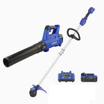 Kobalt 24-volt Cordless Battery String Trimmer and Leaf Blower and Combo Kit 4 Ah (Battery Included) (Charger Included) [FBM-105]