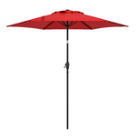 Style Selections 7.5-Feet Steel Red Push-Button Tilt Market Patio Umbrella, UCS181A-RD  #4097301 *JR2509, Retail: $59.00, FINAL PRICE: $37.99 + TAX