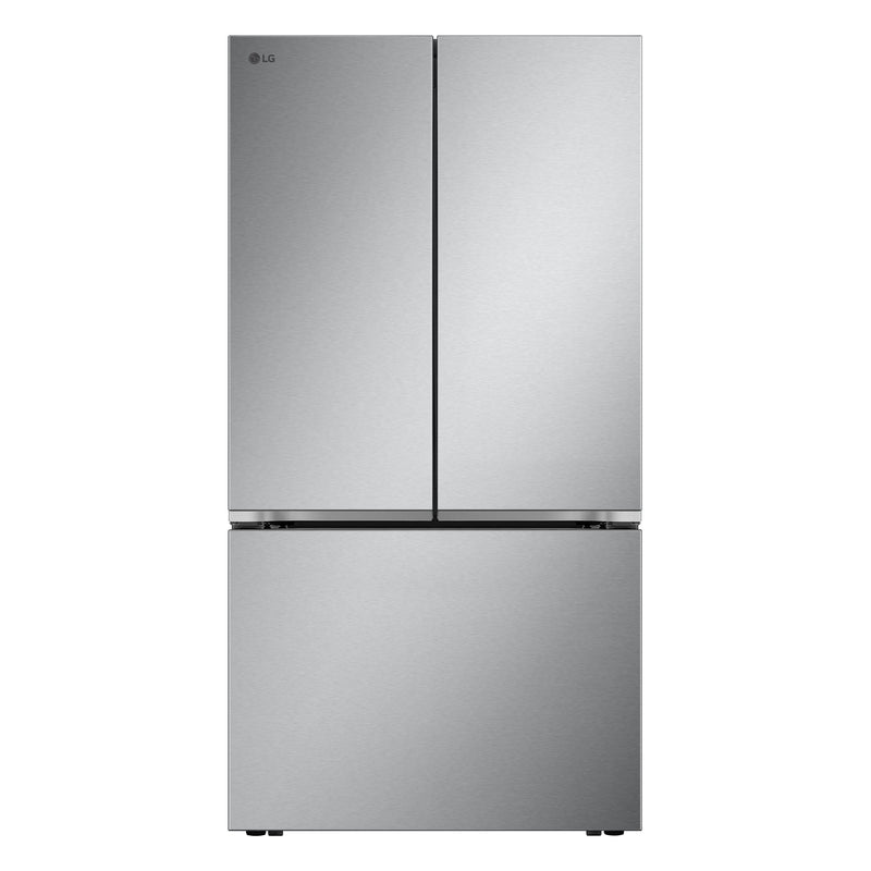 LG Counter-Depth Zero Clearance 25.1-cu ft 36-in Wide French Door Refrigerator with Ice Maker ( PrintProof Stainless Steel ) ENERGY STAR Certified