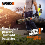 WORX Nitro WG760 40v 21in Deck Brushless Self-propelled Lawn Mower 40-volt 21-in Self-propelled Battery Walk Mower (2 Batteries Included)