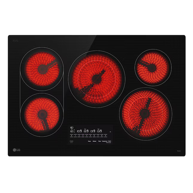 LG 30-in 5 burners Smooth Surface Black Smart Compatible Electric Cooktop, CBEW3017BE *JR2511, Retail: $1,499.99, FINAL PRICE: $759.99, CLEARANCED: $699.99 + TAX