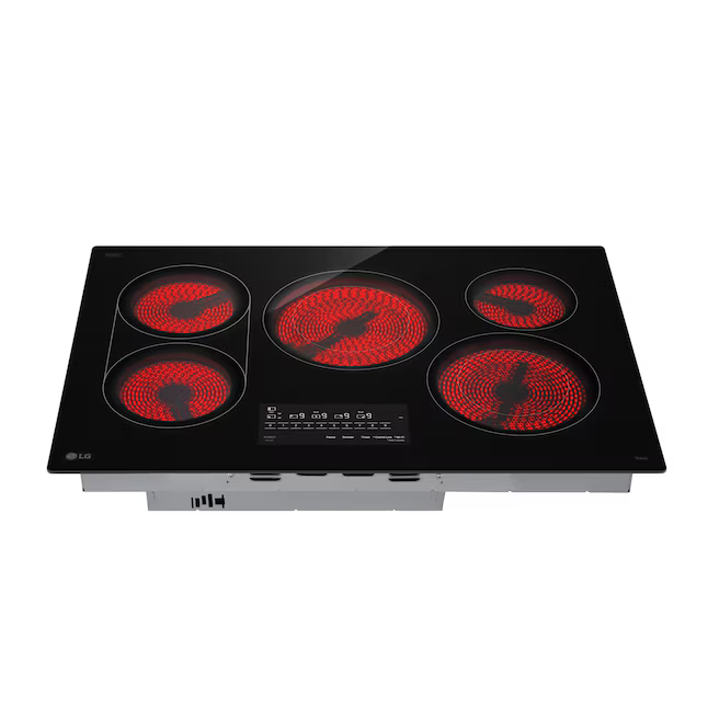 LG 30-in 5 burners Smooth Surface Black Smart Compatible Electric Cooktop, CBEW3017BE *JR2511, Retail: $1,499.99, FINAL PRICE: $759.99, CLEARANCED: $699.99 + TAX