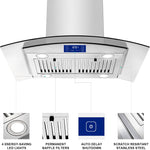 JOEAONZ Island Range Hood 30-in 700 CFM Gesture & Touch Control Ceiling Mount Stainless Steel Kitchen Vent Hood Convertible 3-speed Ventilation Fan, YY0275B-S Ti0275 *JR2510, Retail: $336.96, FINAL PRICE: $199.99 + TAX