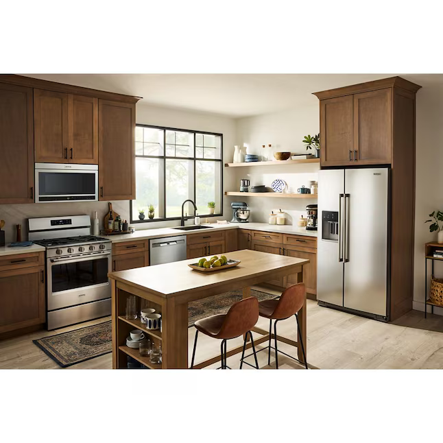 Maytag 20.85-cu ft Counter-Depth 36-in Side-by-Side Refrigerator with Ice Maker + Water and Ice Dispenser (Fingerprint Resistant Stainless Finish), MRSC6636RZ *JR2511, Retail: $2,399.00, FINAL PRICE: $1,199.99 + TAX