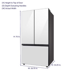Samsung Bespoke Standard-Depth Beverage Center 30.1-cu ft 3-Door French Door Refrigerator with Dual Ice Maker with Water Dispenser (White Glass), RF30BB660012 *BG, MSRP: $3,099.00, FINAL PRICE: $1,299.99 + TAX
