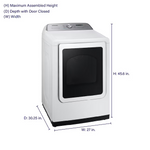 Samsung 7.4 cu. ft. Smart Electric Dryer with Steam Sanitize+ in White, DVE52A5500W/A3, Retail: $949.00, Final Price: $499.00 + Tax