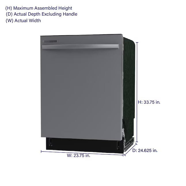 Samsung 24-in Top Control Built-in Dishwasher ( Fingerprint Resistant Stainless Steel ) , Hybrid Tub , 53-Decibel, DW80CG4021SR, MSRP: $649.00, FINAL PRICE: $379.99