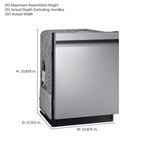 Samsung 24-in Top Control Built-in Dishwasher ( Fingerprint Resistant Stainless Steel ) , AutoRelease Door , 48-Decibel
