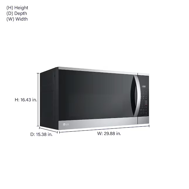 LG 1.8-cu ft 30-in Over-the-Range Microwave with Sensor Cooking (PrintProof Stainless Steel), MVEM1825F *JR2512, Retail: $499.00, FINAL PRICE: $ + TAX