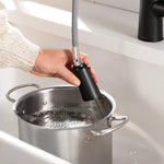 Moen Edwyn Matte Black Single Handle Deck-mount Pull-down Kitchen Faucet with Sprayer (Includes Deck Plate) (Includes Soap Dispenser)