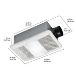 Utilitech 1.5-Sone 80-CFM White Lighted Bathroom Fan and Heater