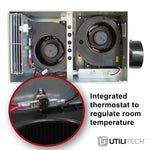 Utilitech 1.5-Sone 80-CFM White Lighted Bathroom Fan and Heater