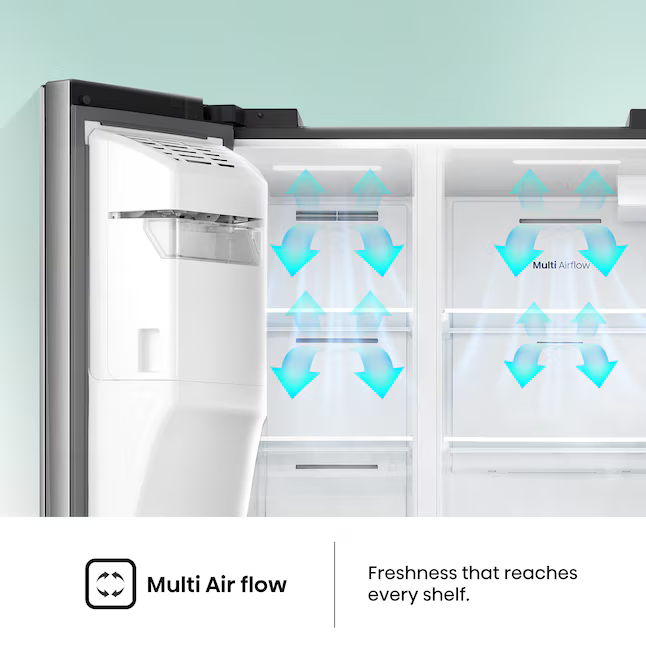 Hisense 29.1-cu ft Standard-Depth 36-in Side-by-Side Refrigerator with Ice Maker + Water and Ice Dispenser (Stainless Steel), HRS290P5FSE *JR2512, Retail: $1,699.00, FINAL PRICE: $699.99 + TAX