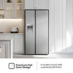 Hisense 29.1-cu ft Standard-Depth 36-in Side-by-Side Refrigerator with Ice Maker + Water and Ice Dispenser (Stainless Steel), HRS290P5FSE *JR2512, Retail: $1,699.00, FINAL PRICE: $699.99 + TAX