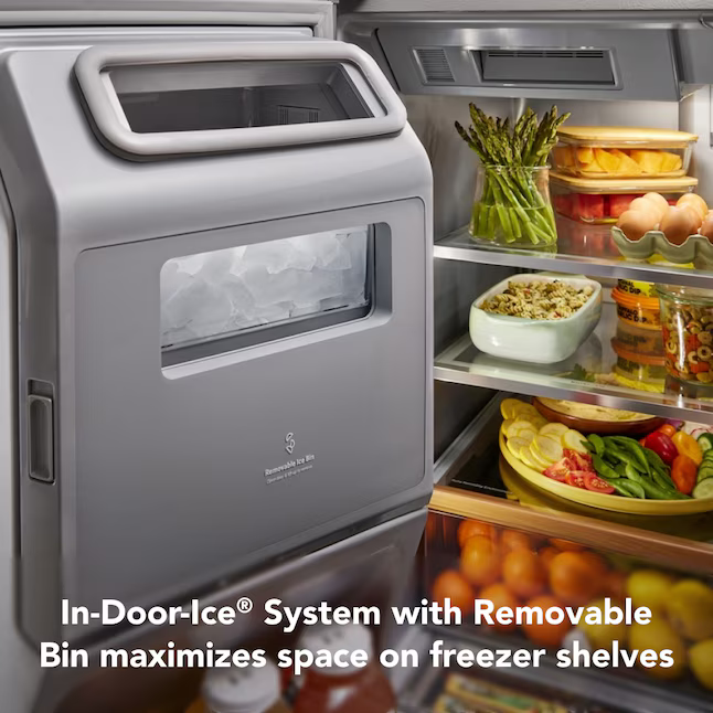 KitchenAid Standard-Depth 26.2-cu ft 4-Door French Door Refrigerator with Ice Maker with Water and Ice Dispenser (PrintShield Stainless), KRMF536RPS/00 *JR2508, Retail: $3,999.00, FINAL PRICE: $2,399.99 + TAX