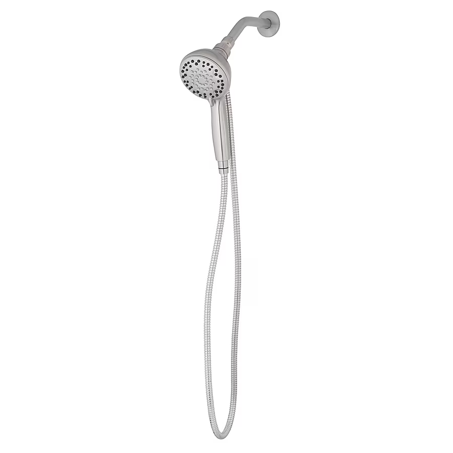 Alpine Reserve Galway 6 -Spray Brush Nickel 6-in Round Handheld Shower Head 1.8 GPM