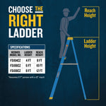 Werner FS100CZ 6-ft ( 10-ft Reach Height ) Fiberglass Type 1 - 250 lbs. Load Capacity Step ladder, FS106CZ
