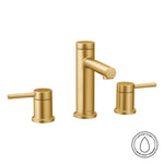 Moen Align Brushed Gold Widespread 2-handle WaterSense High-arc Residential Handle Bathroom Sink Faucet with Drain