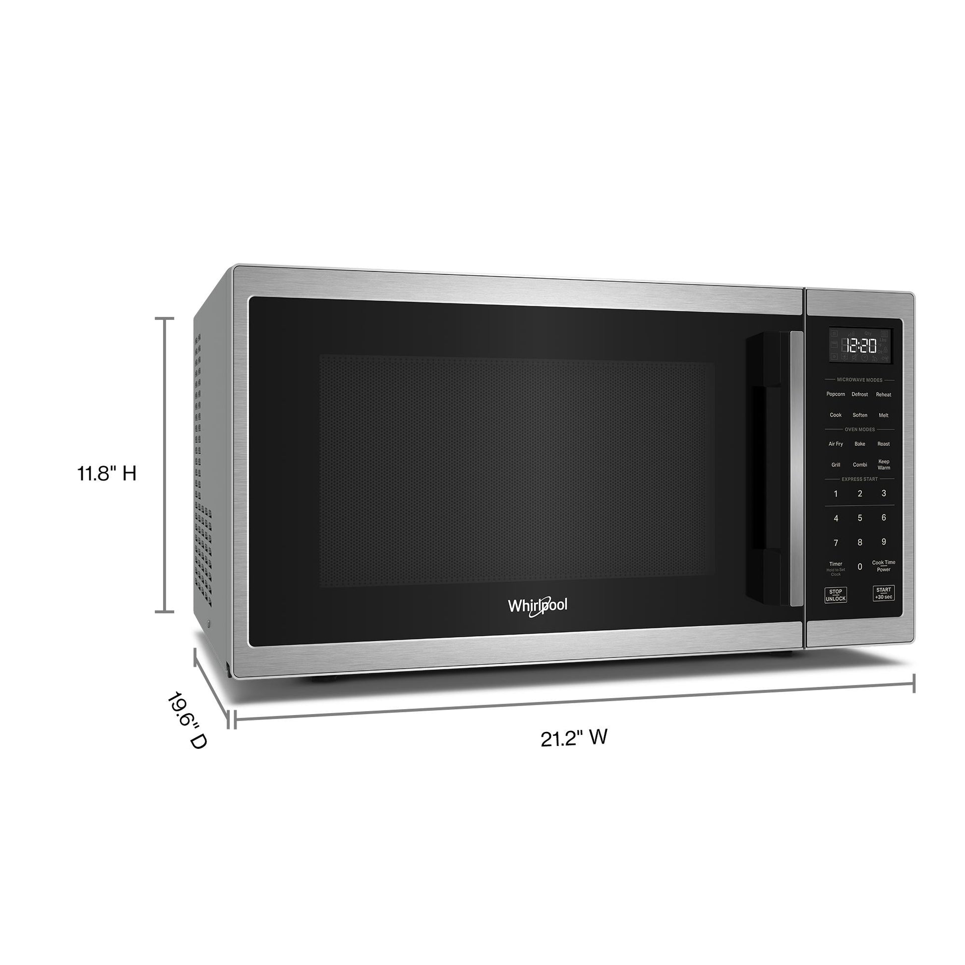 Whirlpool 1-cu ft 1350 -Watt Air Fry Countertop Convection Microwave ( Stainless Steel ), FINAL PRICE: $239.99 + TAX