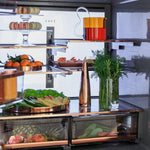 Cafe Counter-Depth 22.3-cu ft 36-in Wide French Door Refrigerator with Ice Maker ( Platinum Glass ) ENERGY STAR Certified