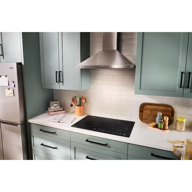 Whirlpool WipeClean 30-in 4 burners Black Induction Cooktop, WCIT6030SB *HD2509, Retail: $1,949.00, FINAL PRICE: $699.99 + TAX