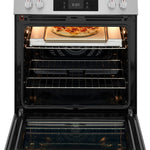 Frigidaire Gallery Stone-Baked Pizza 30-in Glass Top 5 burners 6.2-cu ft Air Fry Convection Oven Slide-In Electric Range (Smudge-Proof Stainless Steel)