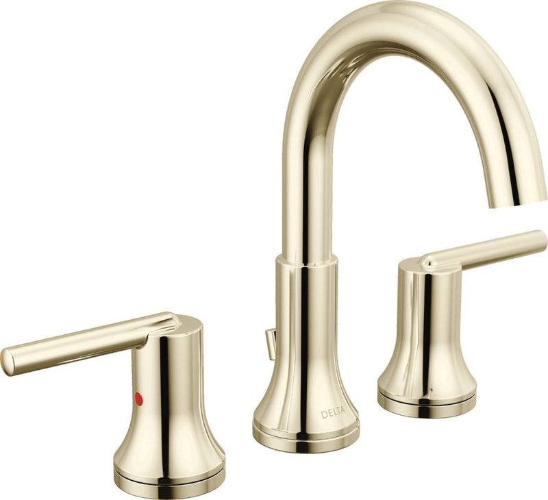 Delta Trinsic Two Handle Widespread Bathroom Faucet in Polished Nickel, 3559-PNMPU-DST, MRSP: $670, FINAL PRICE: $ + TAX