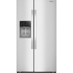 Whirlpool 20.85-cu ft Counter-Depth 36-in Wide Side-by-Side Refrigerator with Ice Maker ,Water and Ice Dispenser ( Fingerprint Resistant Stainless Finish )